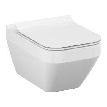 Cersanit S701-213-ECO - Závesné WC s WC sedadlom CREA keramika/biela
