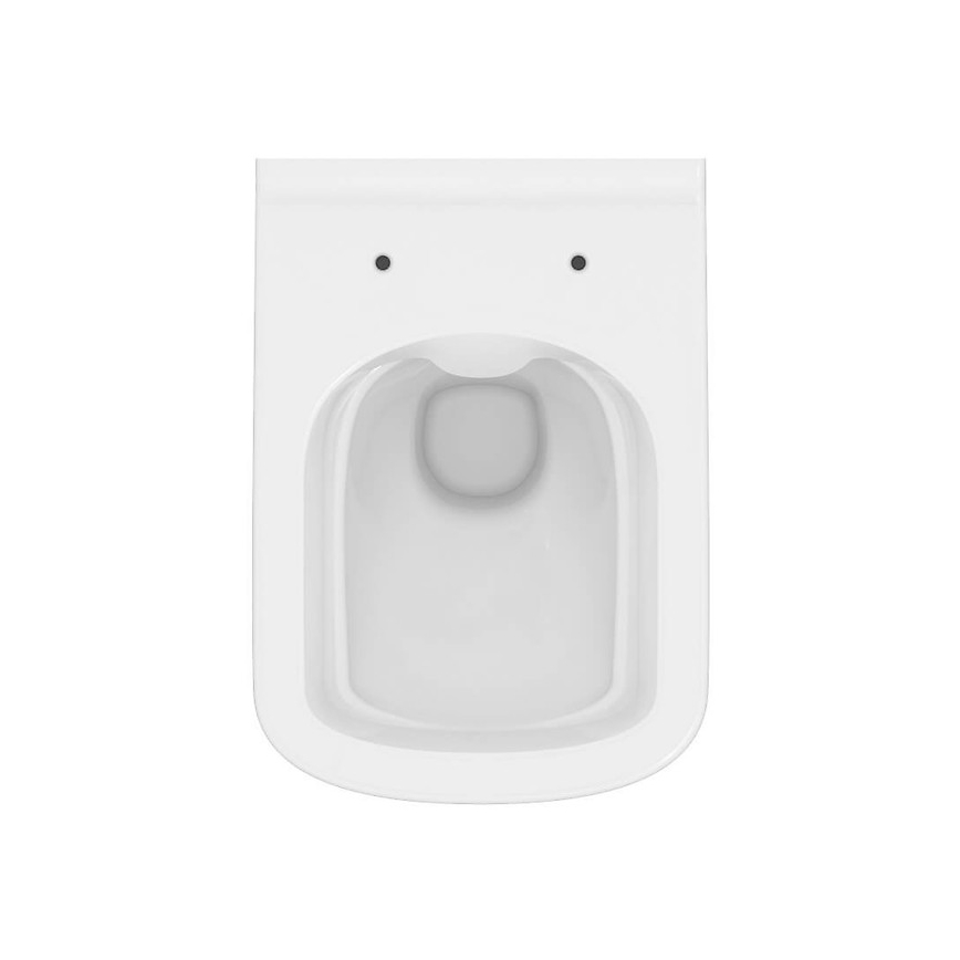 Cersanit S701-405 - Závesné WC s WC sedátkom CITY SQUARE keramika/biela