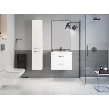 Cersanit S801-149-DSM - Závesná kúpeľňová skrinka s umývadlom ELODY 46x80 cm biela