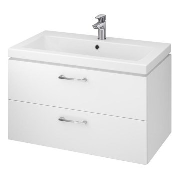 Cersanit S801-149-DSM - Závesná kúpeľňová skrinka s umývadlom LARA 46x80 cm biela