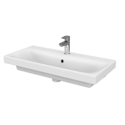 Cersanit S801-221-DSM - Závesná kúpeľňová skrinka s umývadlom MEDDIE 62x80 cm lesklá biela