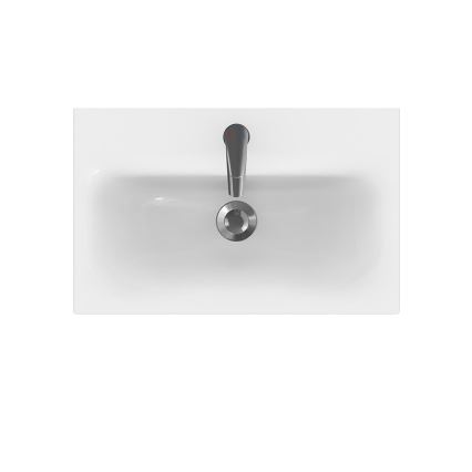 Cersanit S801-227-DSM - Závesná kúpeľňová skrinka s umývadlom MODUO SLIM 60x38 cm lesklá biela