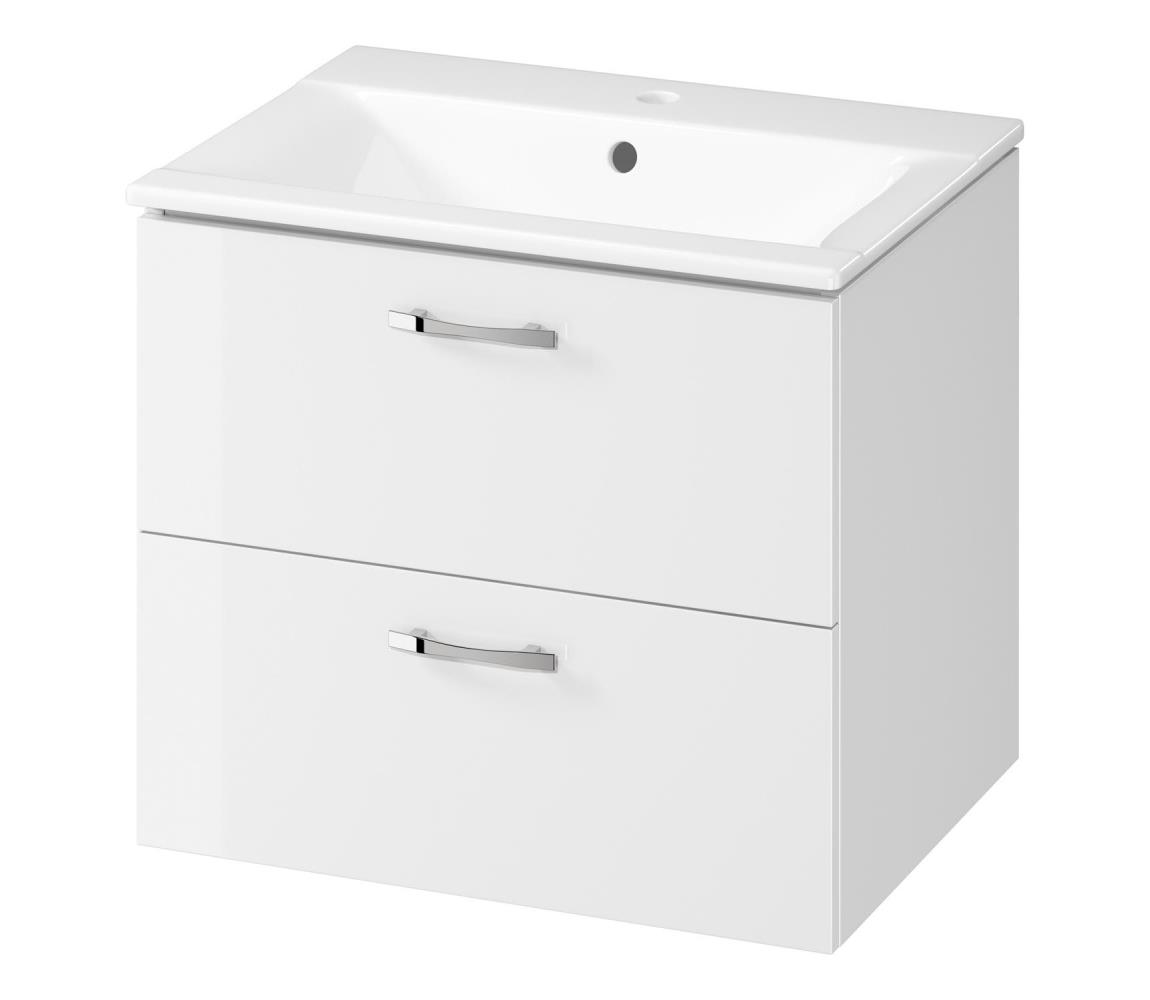 Cersanit S801-309-DSM- Závesná kúpeľňová skrinka s umývadlom NIKO 60x45 cm biela S801-309-DSM