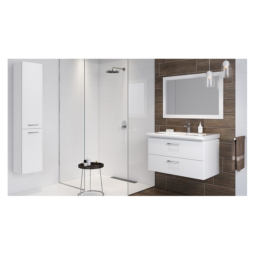 Cersanit S801-338-DSM - Závesná kúpeľňová skrinka s umývadlom ELODY 46x80 cm biela