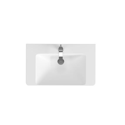 Cersanit S801-338-DSM - Závesná kúpeľňová skrinka s umývadlom ELODY 46x80 cm biela