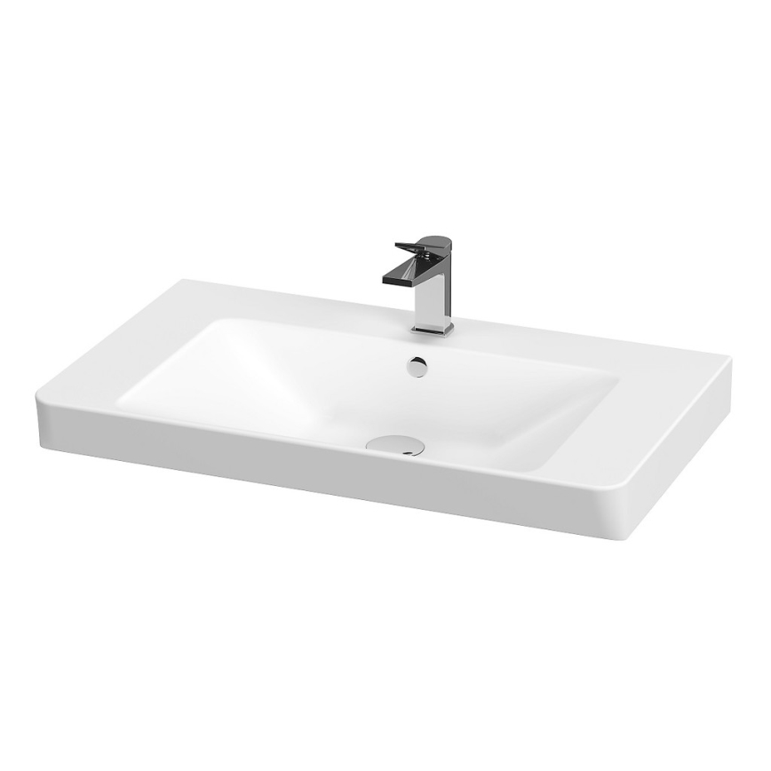 Cersanit S801-338-DSM - Závesná kúpeľňová skrinka s umývadlom ELODY 46x80 cm biela