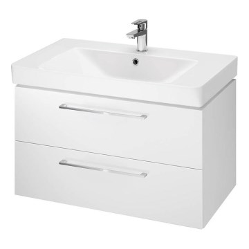 Cersanit S801-338-DSM - Závesná kúpeľňová skrinka s umývadlom LARA 46x80 cm biela