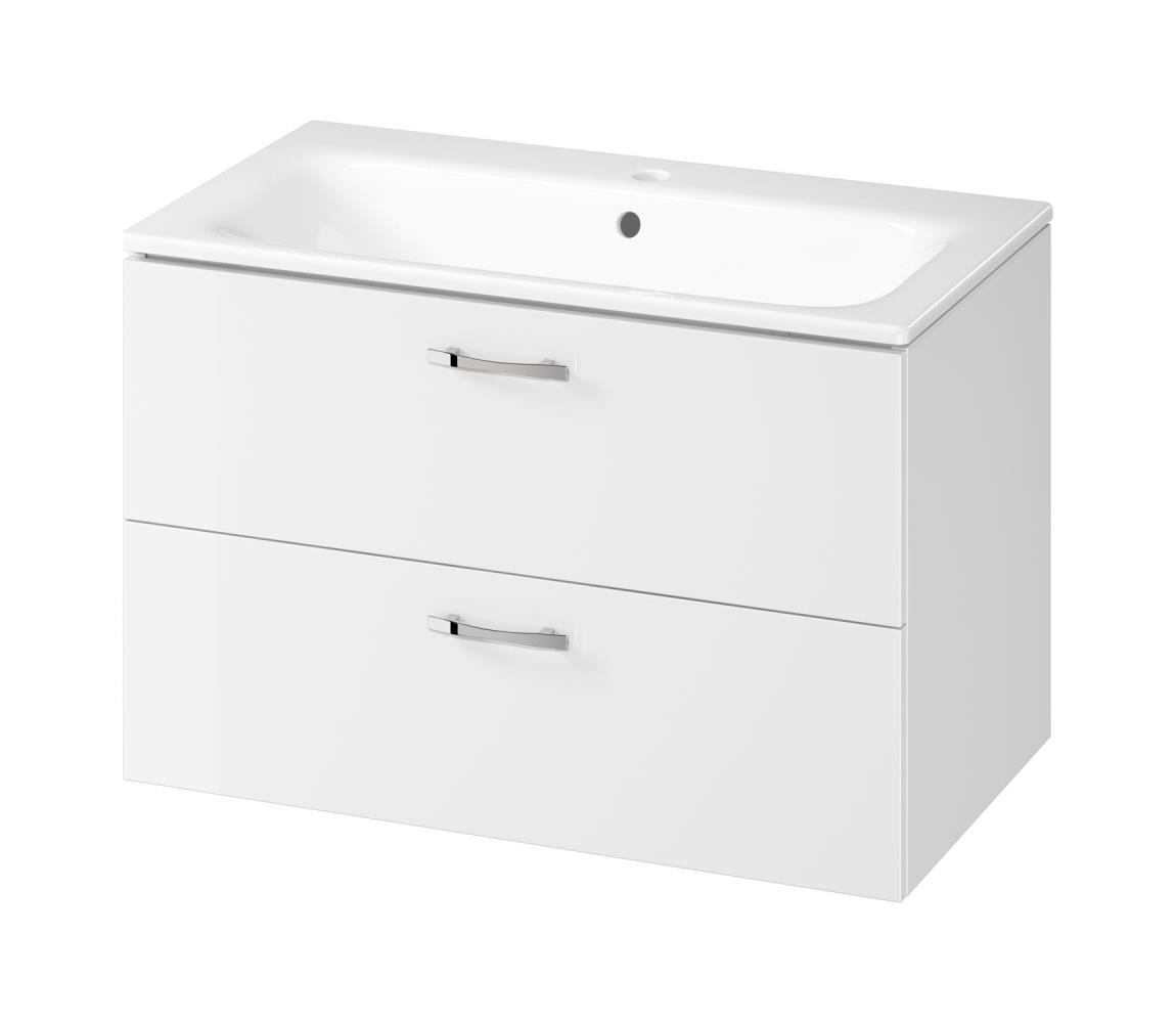 Cersanit S801-538 - Závesná kúpeľňová skrinka s umývadlom NIKO 80x45 cm biela S801-538