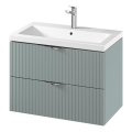 Cersanit S801-540 - Závesná kúpeľňová skrinka s umývadlom TIRSO 80x60x45 cm mintová