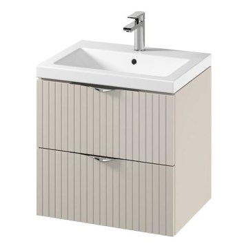 Cersanit S801-541 - Závesná kúpeľňová skrinka s umývadlom TIRSO 60x60x45 cm béžová