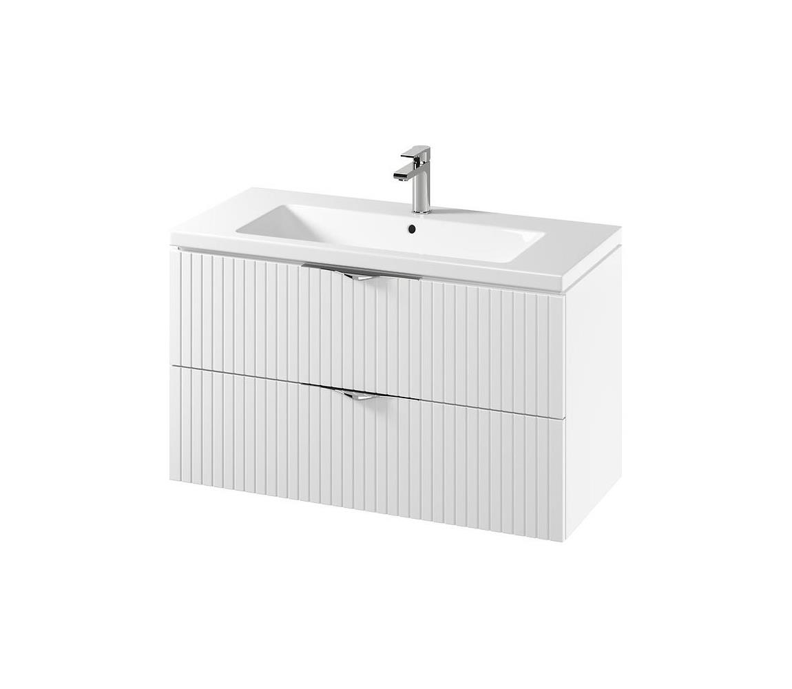Cersanit S801-542 - Závesná kúpeľňová skrinka s umývadlom TIRSO 100x45 cm biela S801-542