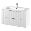 Cersanit S801-542 - Závesná kúpeľňová skrinka s umývadlom TIRSO 100x60x45 cm biela