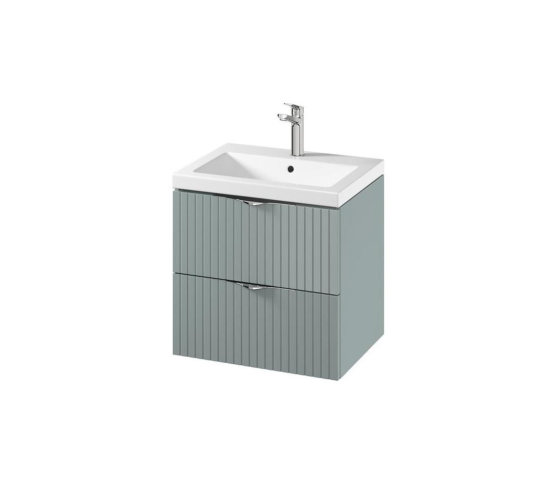 Cersanit S801-544 - Závesná kúpeľňová skrinka s umývadlom TIRSO 60x45 cm mentolová S801-544