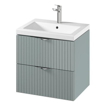 Cersanit S801-544 - Závesná kúpeľňová skrinka s umývadlom TIRSO 60x60x45 cm mentolová