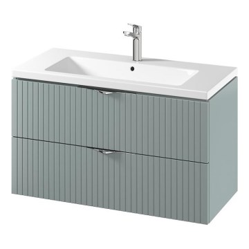 Cersanit S801-546 - Závesná kúpeľňová skrinka s umývadlom TIRSO 100x60x45 cm mintová