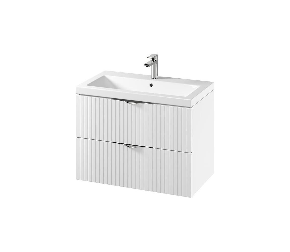 Cersanit S801-547 - Závesná kúpeľňová skrinka s umývadlom TIRSO 80x45 cm biela S801-547