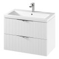 Cersanit S801-547 - Závesná kúpeľňová skrinka s umývadlom TIRSO 80x60x45 cm biela