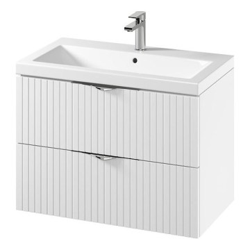 Cersanit S801-547 - Závesná kúpeľňová skrinka s umývadlom TIRSO 80x60x45 cm biela