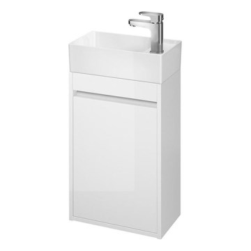 Cersanit S924-001 - Kúpeľňová skrinka pod umývadlo BARBARA 59,3x39,2 cm lesklá biela