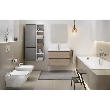 Cersanit S924-008 - Závesná kúpeľňová skrinka pod umývadlo CREA 60x54x45 cm dub