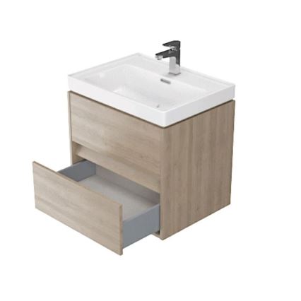 Cersanit S924-008 - Závesná kúpeľňová skrinka pod umývadlo CREA 60x54x45 cm dub