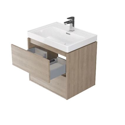 Cersanit S924-008 - Závesná kúpeľňová skrinka pod umývadlo CREA 60x54x45 cm dub