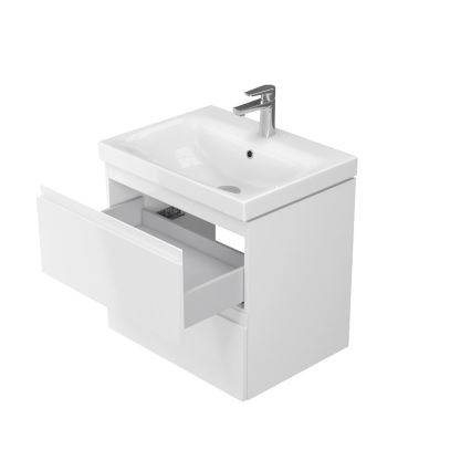 Cersanit S929-010 - Závesná kúpeľňová skrinka pod umývadlo MODUO 57x59,5 cm lesklá biela
