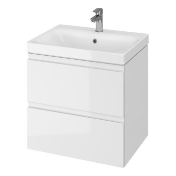 Cersanit S929-010 - Závesná kúpeľňová skrinka pod umývadlo MEDDIE 57x59,5 cm lesklá biela