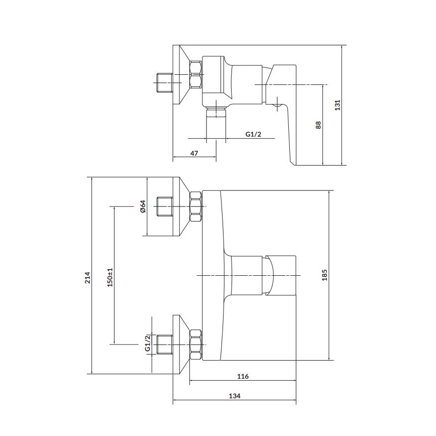 Cersanit S951-031 - Sprchová batéria MILLE lesklý chróm