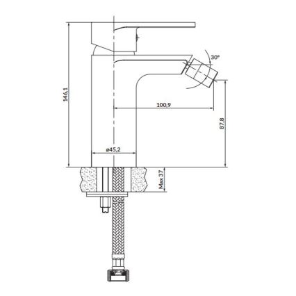 Cersanit S951-315 - Bidetová batéria CREA lesklý chróm