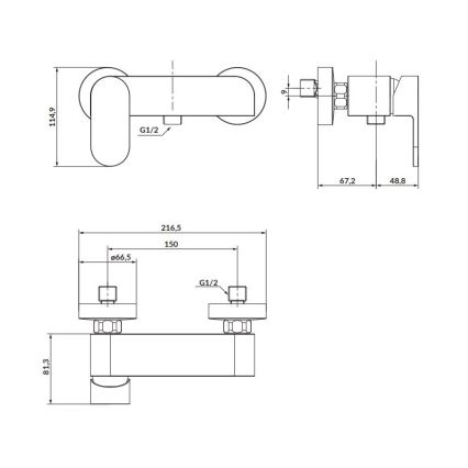 Cersanit S951-319 - Sprchová batéria CREA lesklý chróm