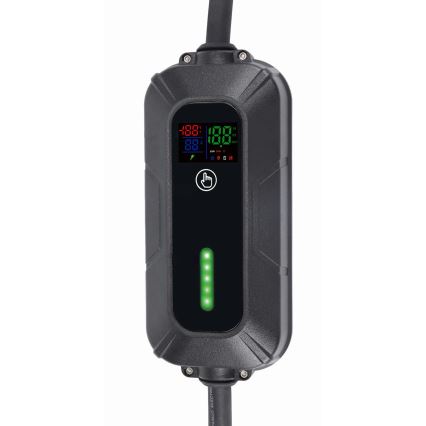 Cestovná nabíjacia stanica pre elektromobily EV/PHEV AC Type 2 32A/400V 22kW IP55 5m + adaptér 230V 3,7kW + puzdro