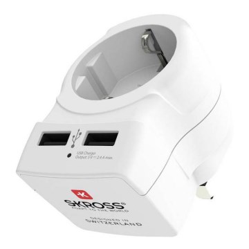 Cestovný adaptér pre UK 230V + 2x USB port