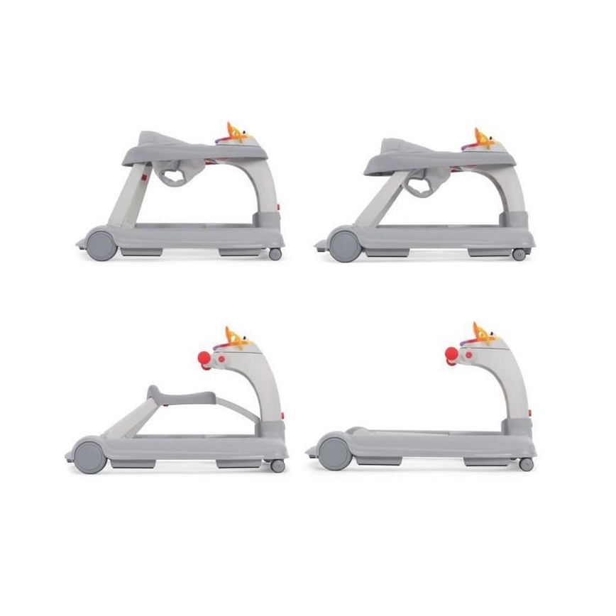 Chicco - Chodítko 1-2-3 šedá