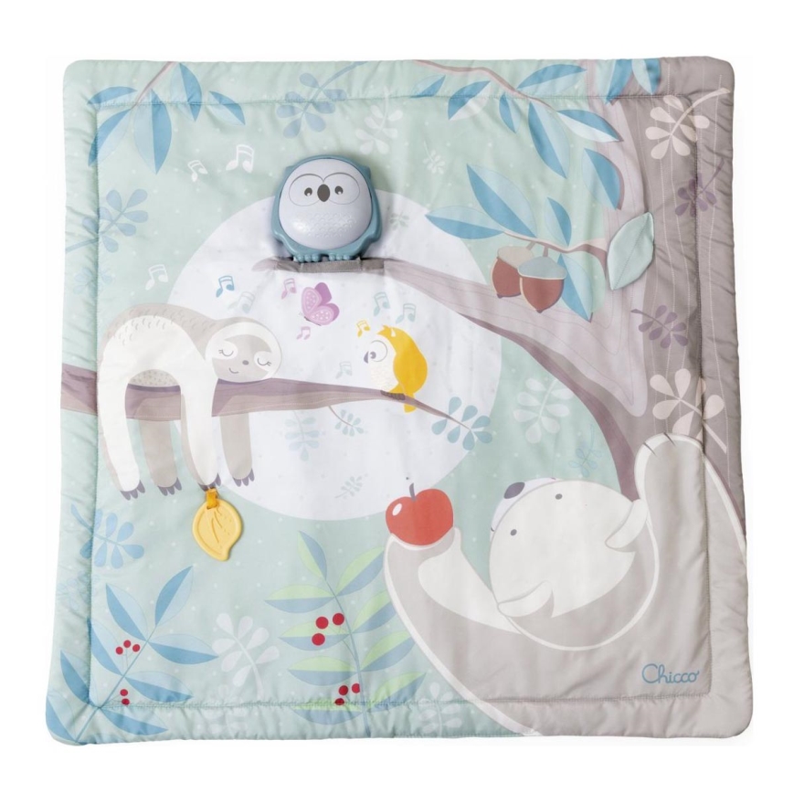 Chicco - Detská hracia deka 2v1 3xAAA sovička