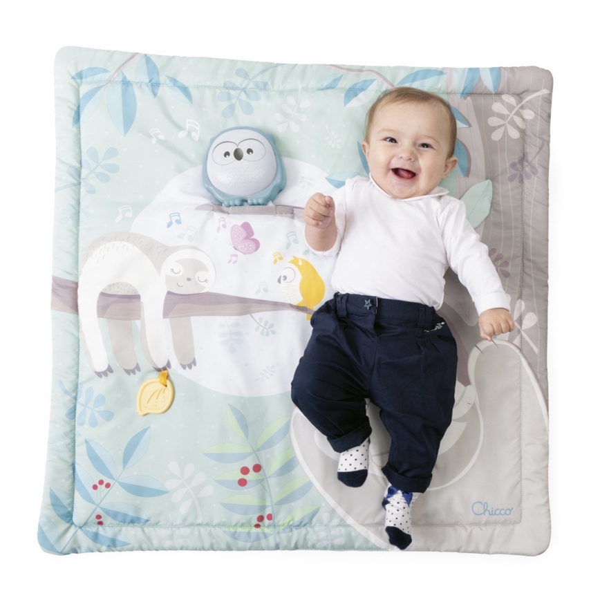 Chicco - Detská hracia deka 2v1 3xAAA sovička