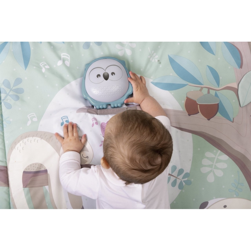 Chicco - Detská hracia deka 2v1 3xAAA sovička