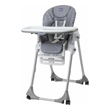 Chicco - Detská jedálenská stolička Polly Easy šedá