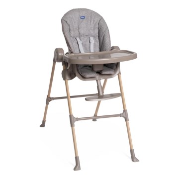 Chicco - Detská jedálenská stolička Polly Essential - šedá/hnedá