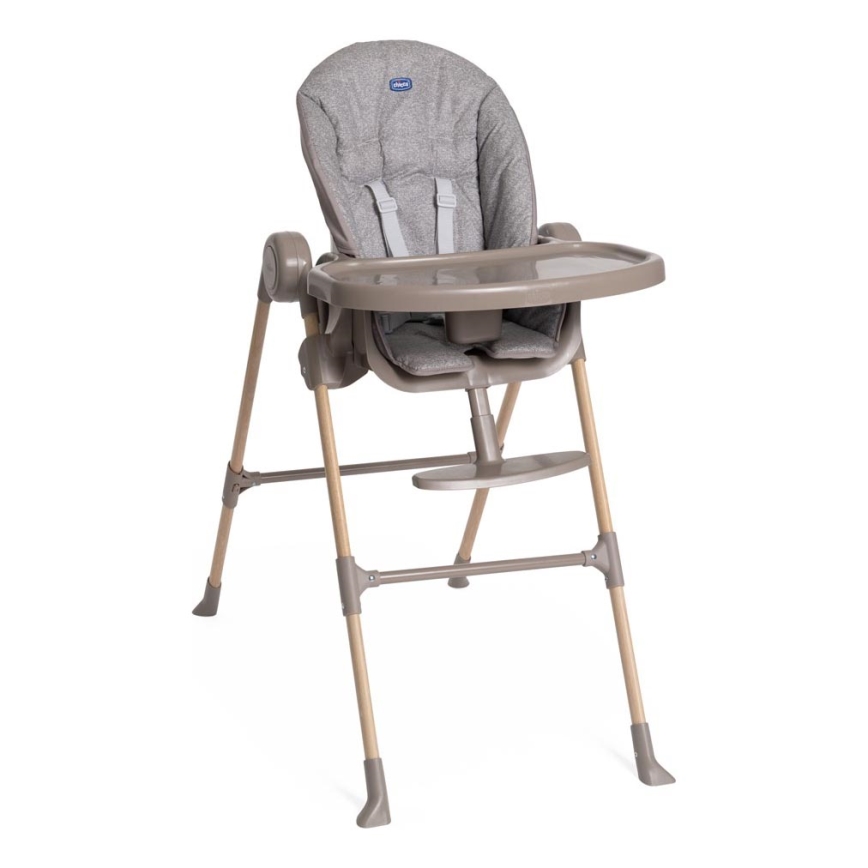 Chicco - Detská jedálenská stolička Polly Essential - šedá/hnedá