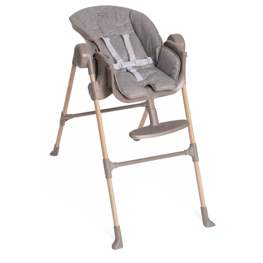 Chicco - Detská jedálenská stolička Polly Essential - šedá/hnedá