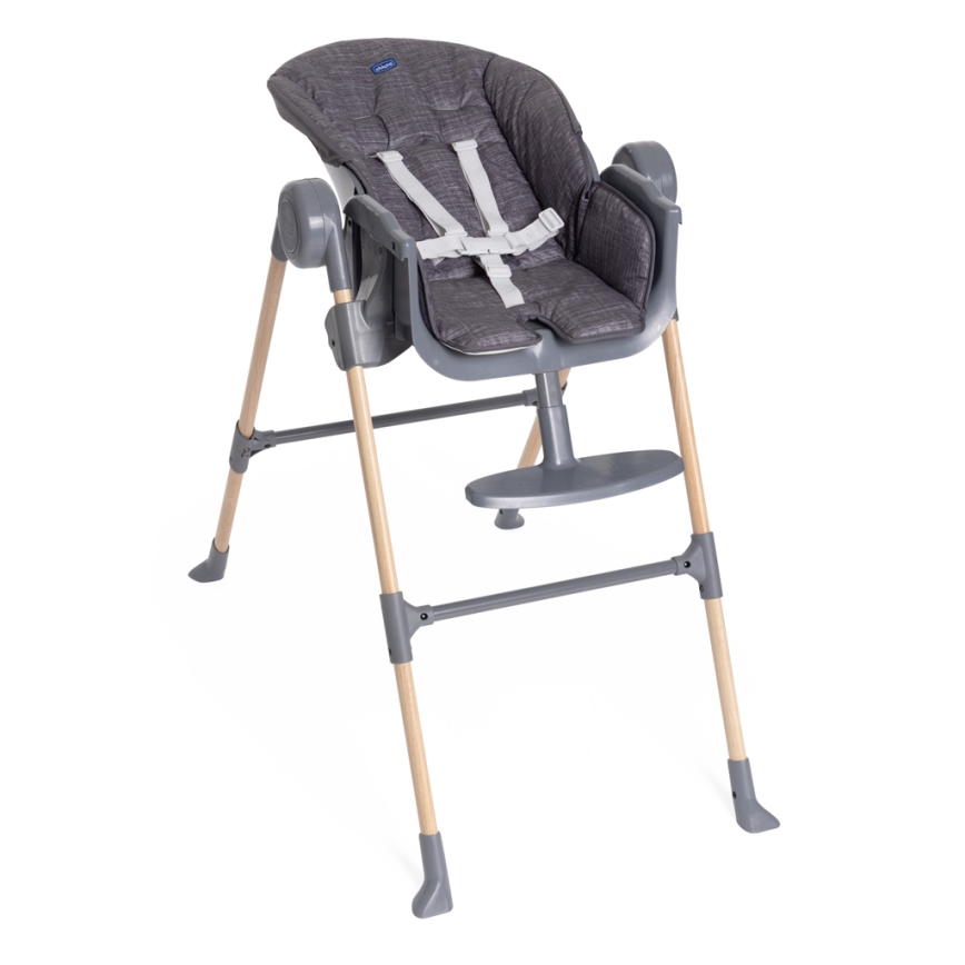 Chicco - Detská jedálenská stolička Polly Essential - šedá