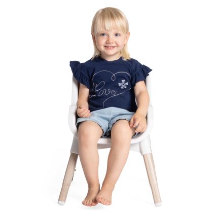 Chicco - Detská jedálenská stolička ZEST 3v1 biela/šedá