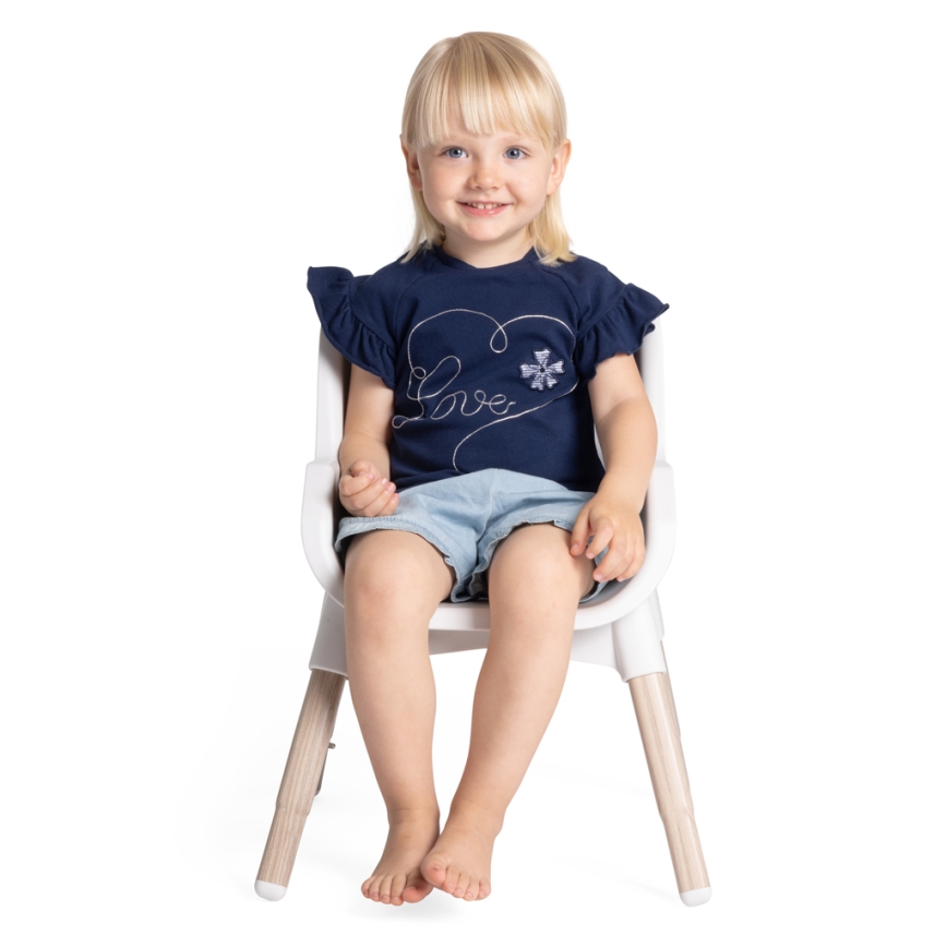 Chicco - Detská jedálenská stolička ZEST 3v1 biela/šedá