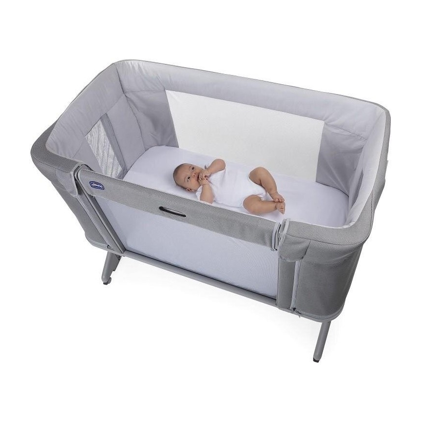 Chicco - Detská postieľka 3v1 NEXT2ME FOREVER svetlošedá