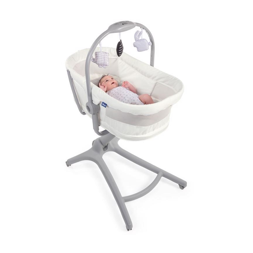 Chicco - Detská postieľka 4v1 BABY HUG šedá/biela