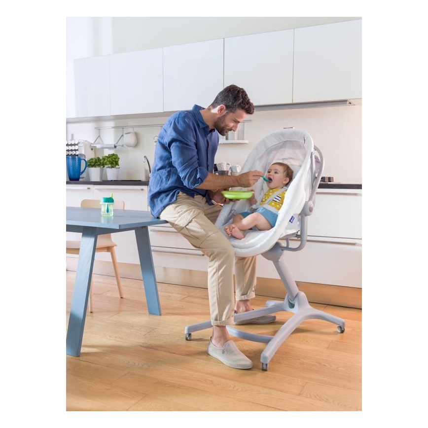 Chicco - Detská postieľka 4v1 BABY HUG šedá/biela