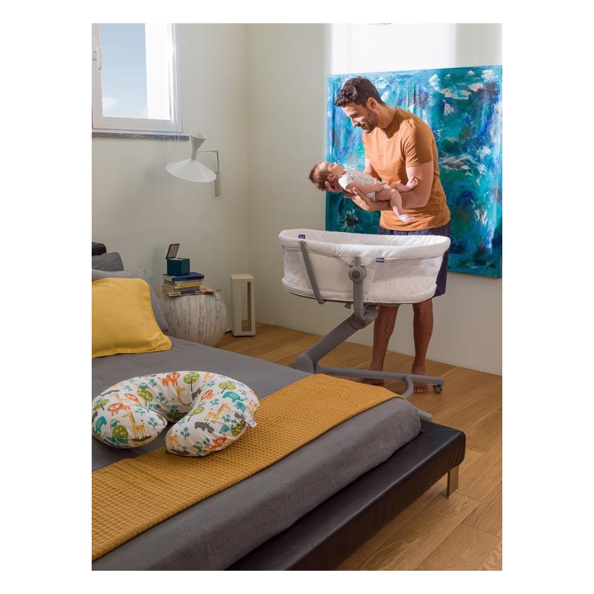 Chicco - Detská postieľka 4v1 BABY HUG šedá/biela