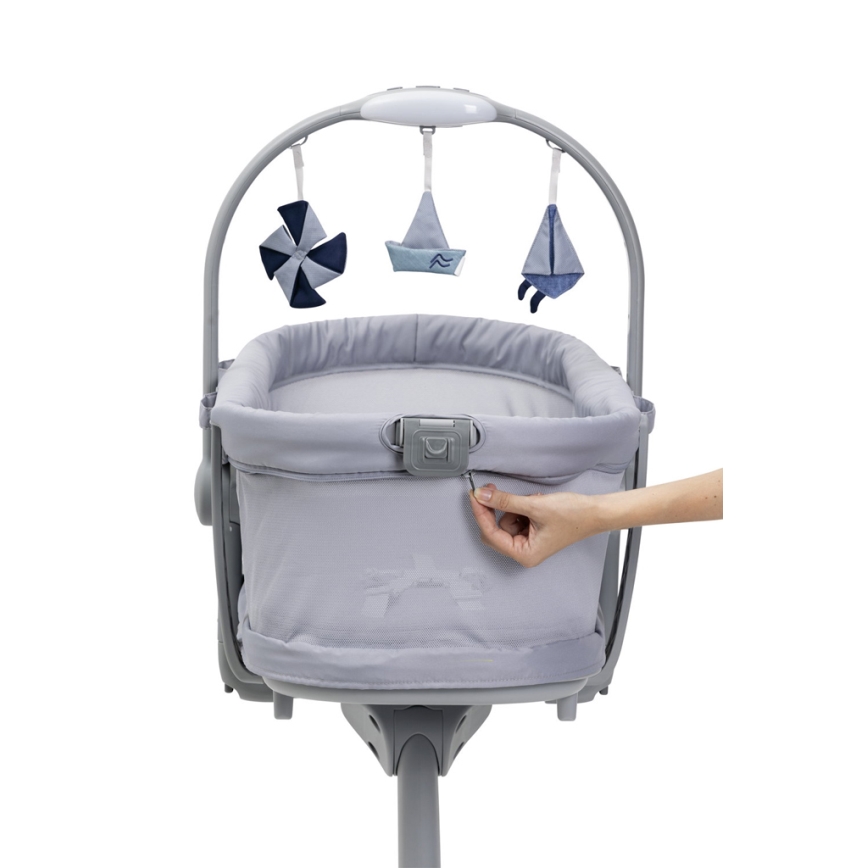 Chicco - Detská postieľka 5v1 BABY HUG PRO šedá