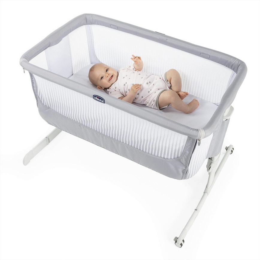 Chicco - Detská postieľka NEXT2ME AIR svetlošedá